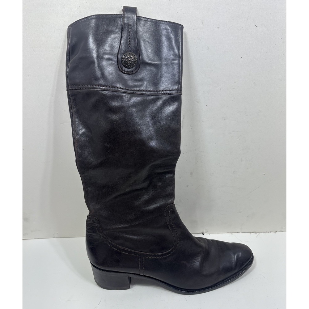 Lavorazione Artigiana Brown Long Heeled Boots Women Side Zip EU 41 US 9.5